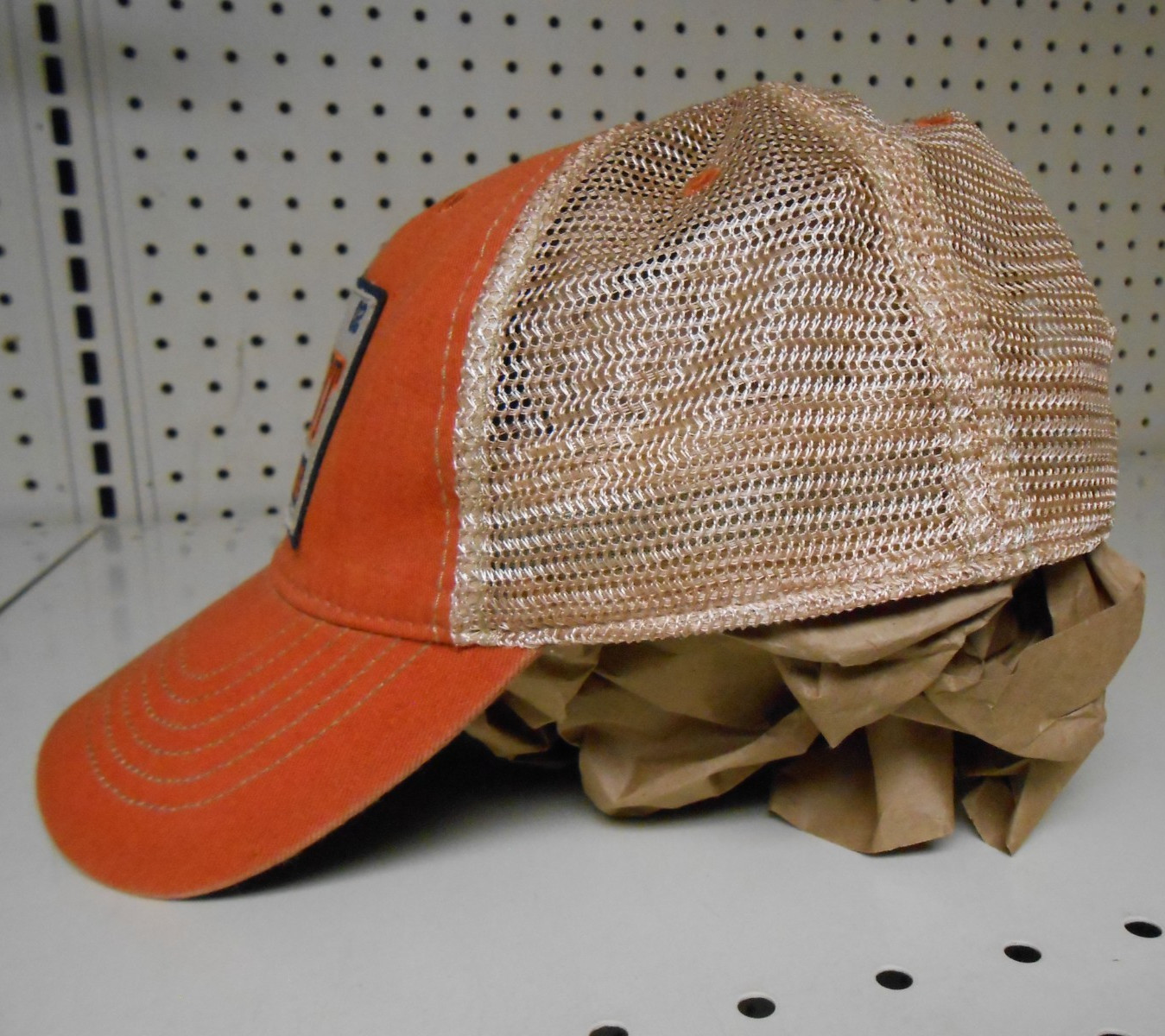 Legacy 2002 Barefoot Fredericksburg Trucker Hat Snapback Mesh Back Oragne/Cream