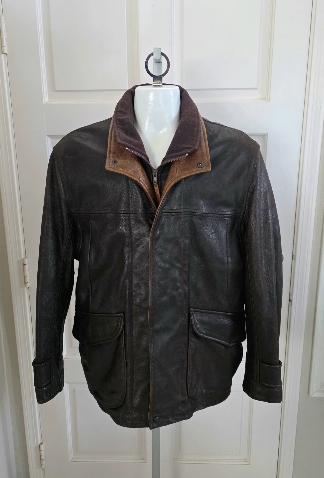Lone Pine American Made Leather Jacket Aspen Pitkin Dry County Goods Mens sz 40