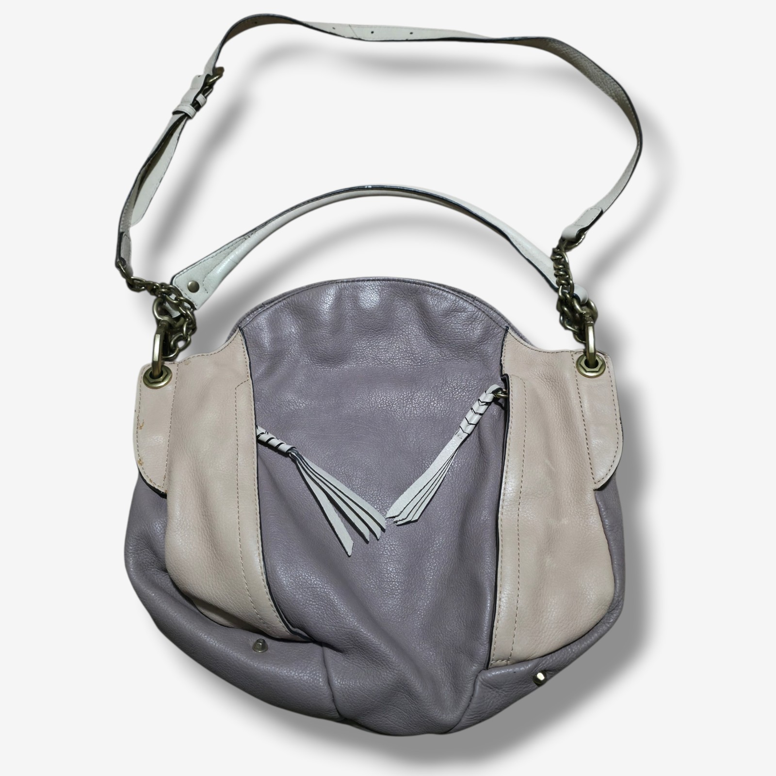 OrYany Danielle Purse Large Lt. Plum Tan Leather Shoulder Crossbody Hand Bag