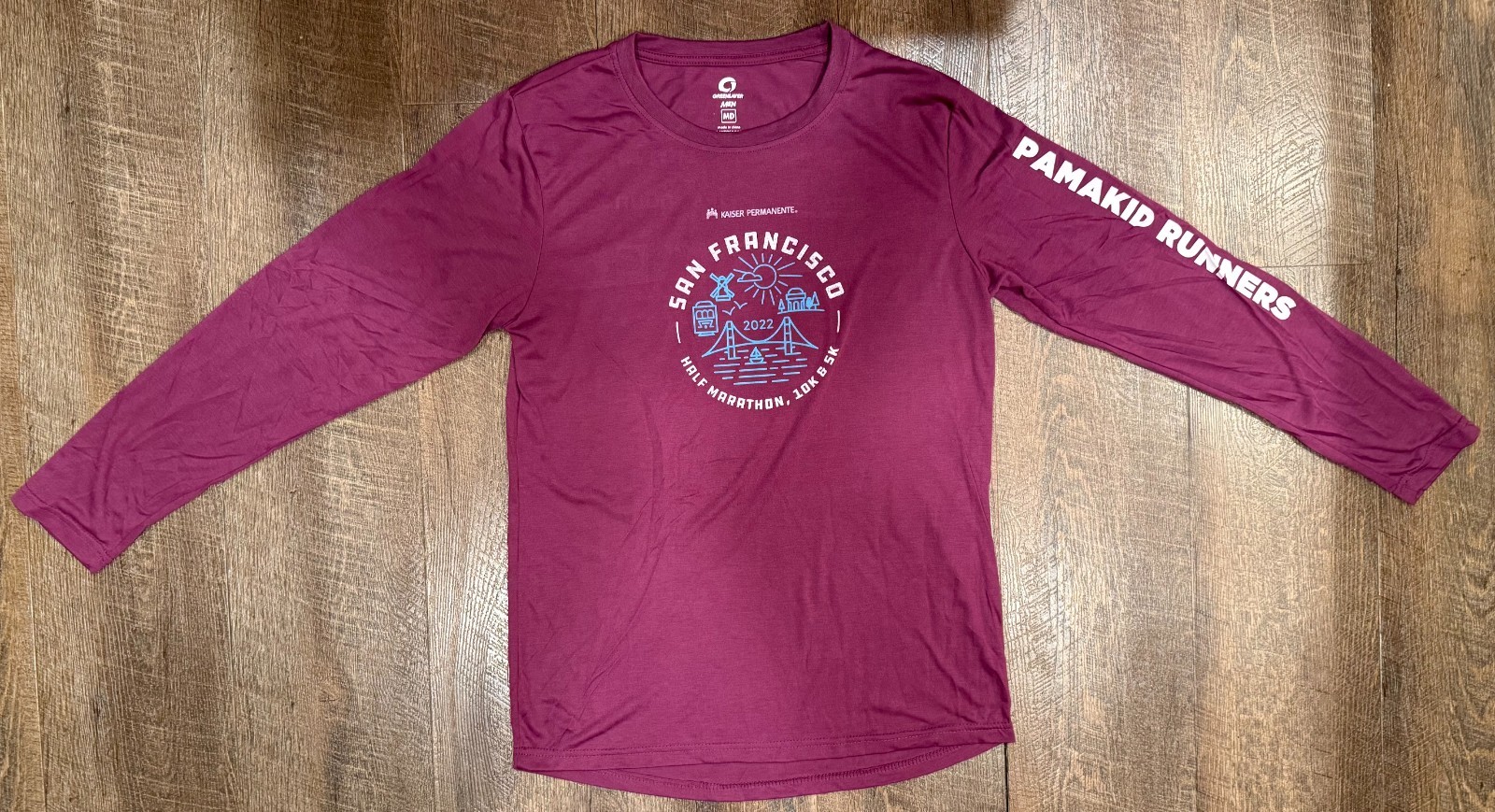 New 2022 KPSF Kaiser San Francisco Half Marathon 10k 5k Men’s M Race T-Shirt