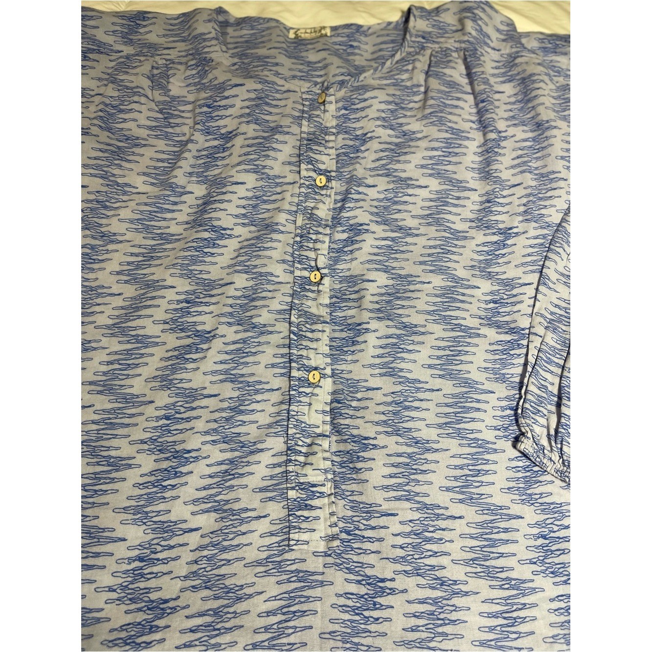 Intimately Free People Blooms For You Sleep Shirt | Blue & White | M