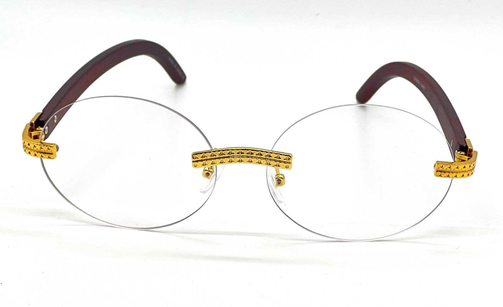 Small Brown Gradient Lens Sunglasses Gold Metal Frame Women Light weight Comfort