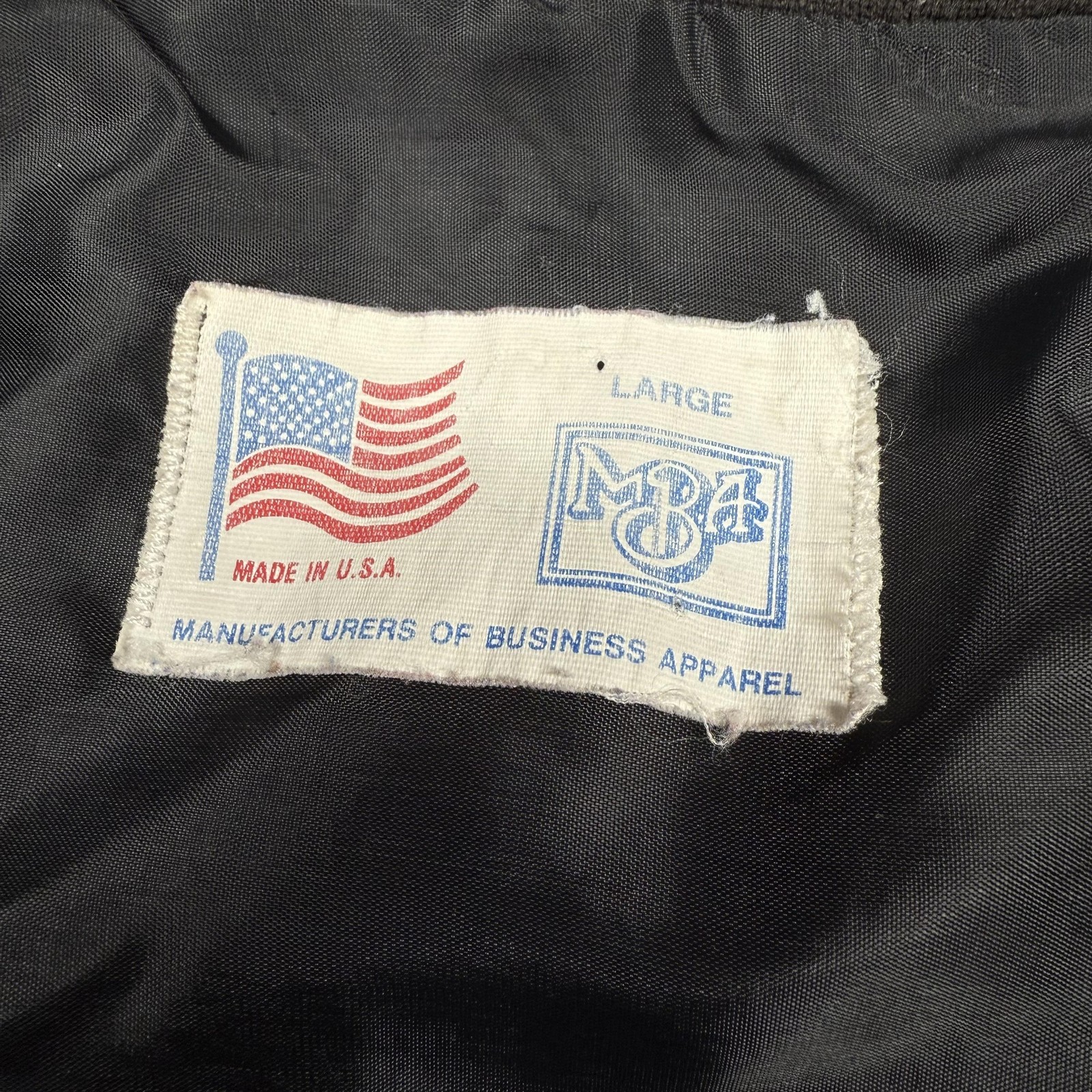 Vintage Premier Jacket Mens L Racing Bomber USA Windbreaker MBA 90s Satin Black