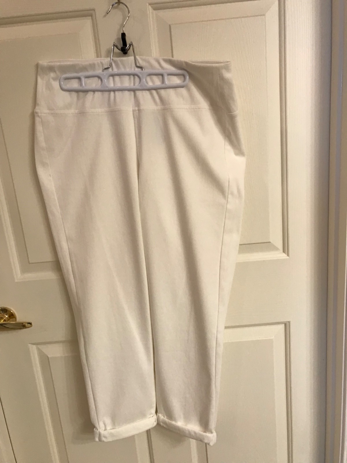 J Jill Wearever Smooth Fit Slim Leg Knit Jeans White 1X