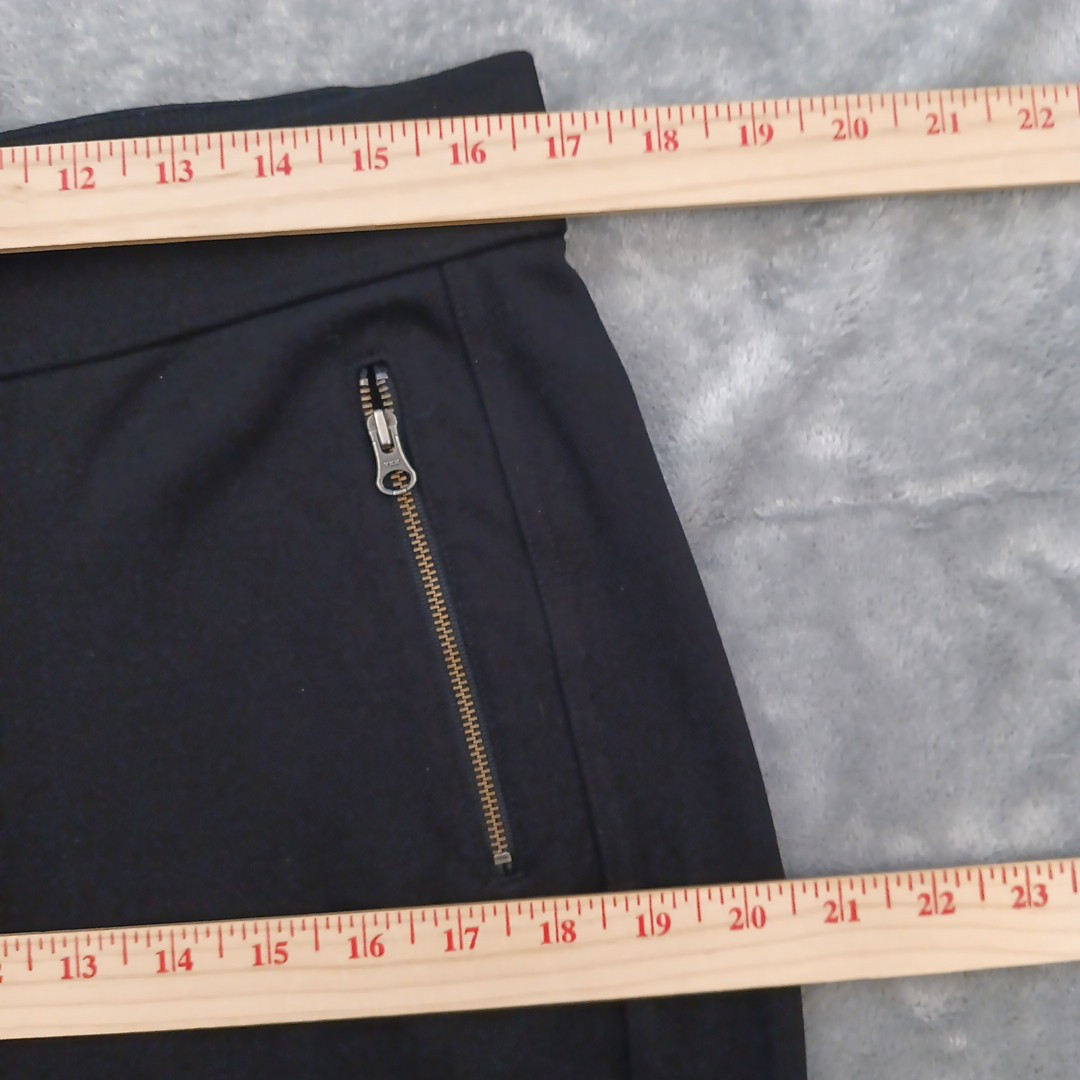 Orvis Ankle Pants Womens Medium Black Tapered Pull On Zipped Pockets 33×28
