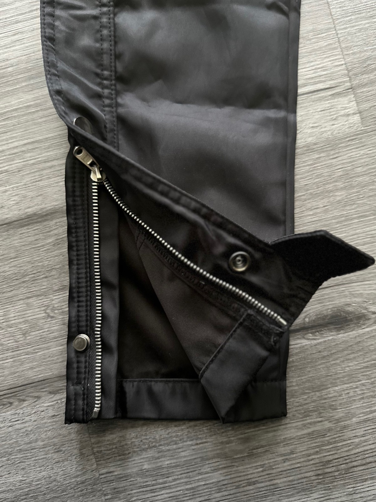 MNML Pants Men 28 Black Cargo Snap Zipper II Straight Leg Nylon Streetwear