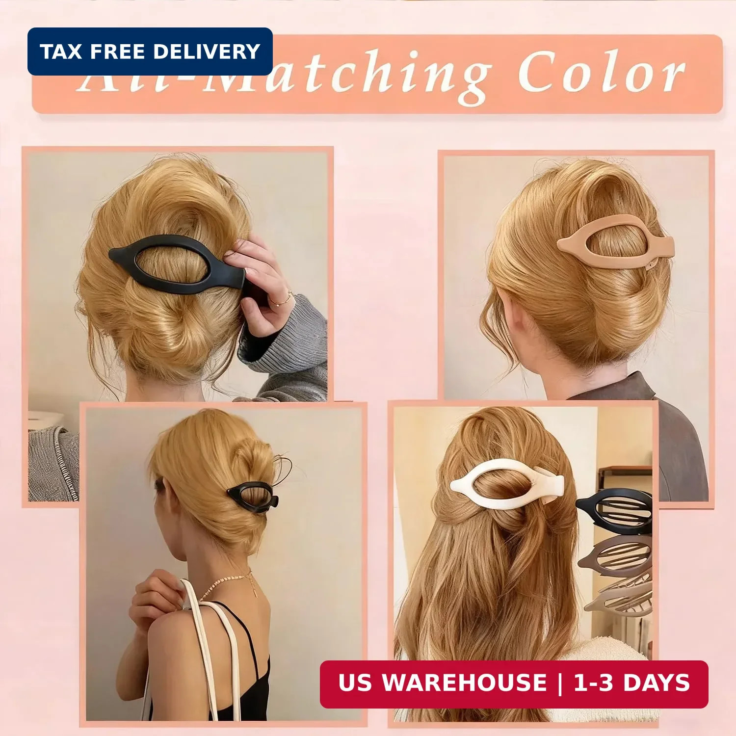 Flat Hair Clips, 9 PCS 4.7 Inch Large Side Slide Volume Duckbill Clips for Women