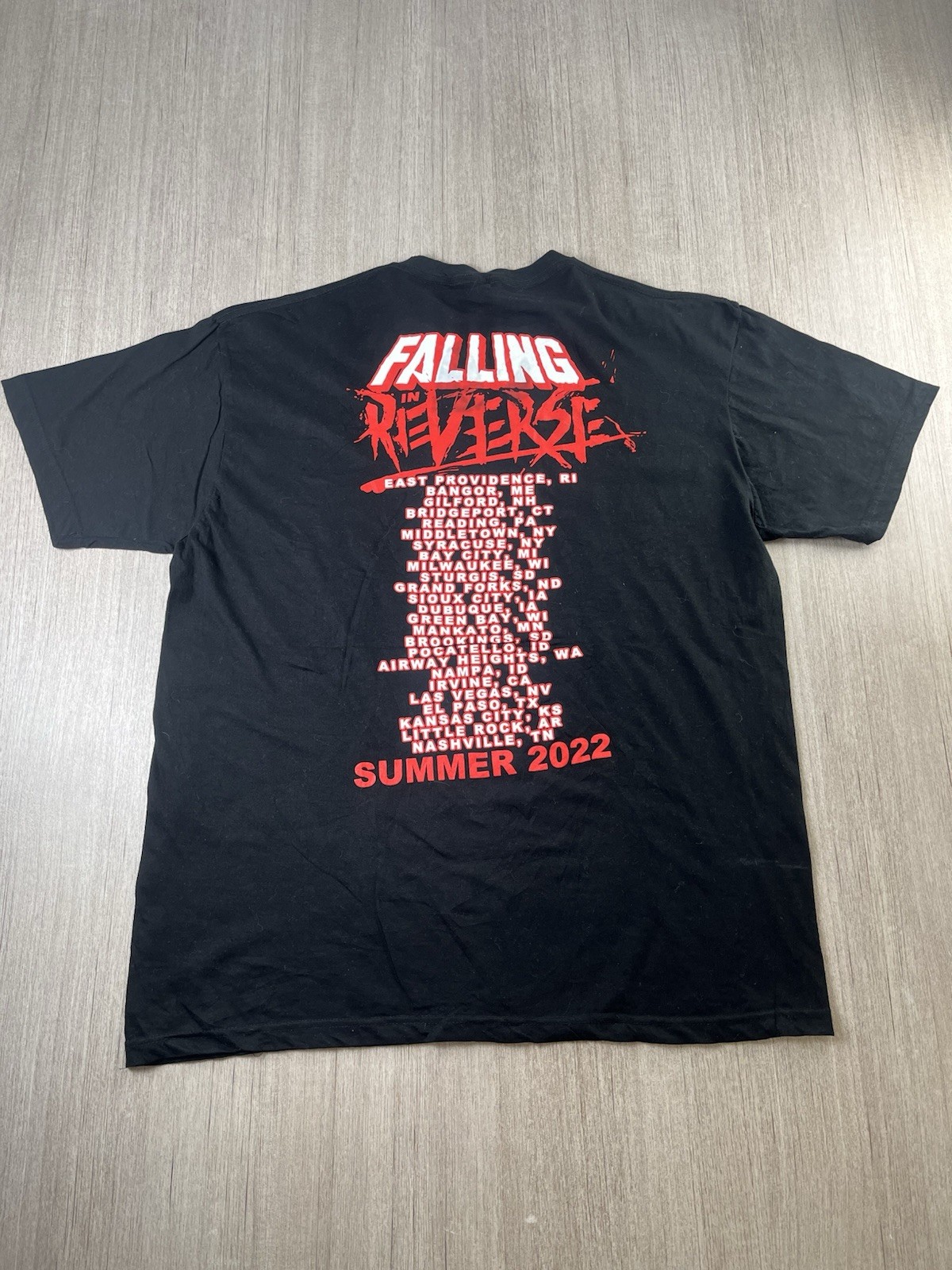 Falling In Reverse Summer 2022 Tour Shirt XL SoCal Blanks Band Merch Ronnie