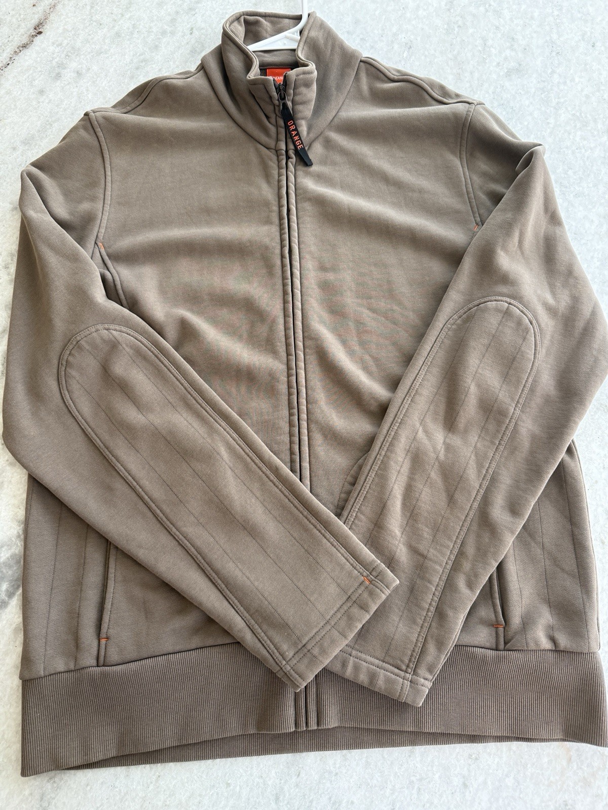 Hugo Boss “Orange” label brown zip-up jacket Sz Xl