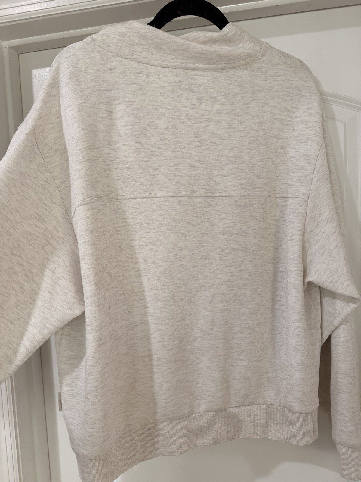 Varley Celeste DoubleSoft Button Through Sweatshirt Cardigan Oatmeal Large L