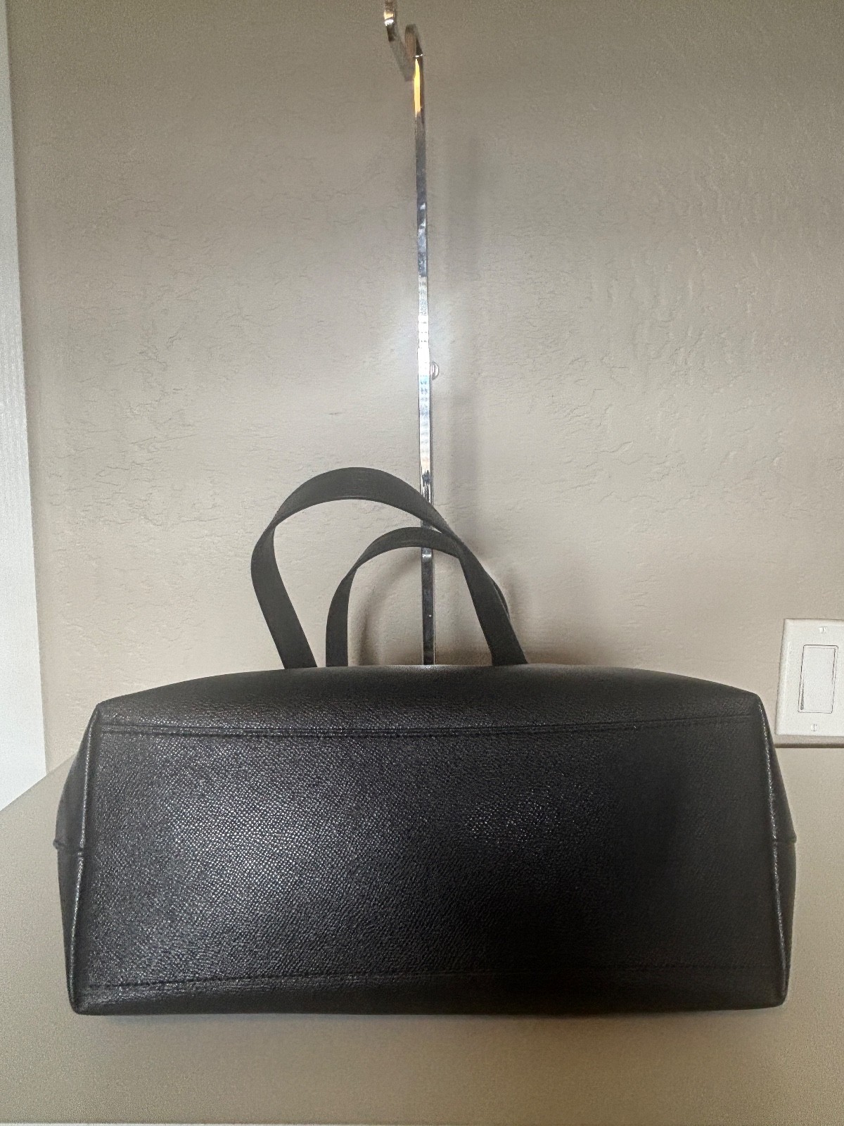COACH City Gallery Zip Tote Leather Bag Black/Silver F79608