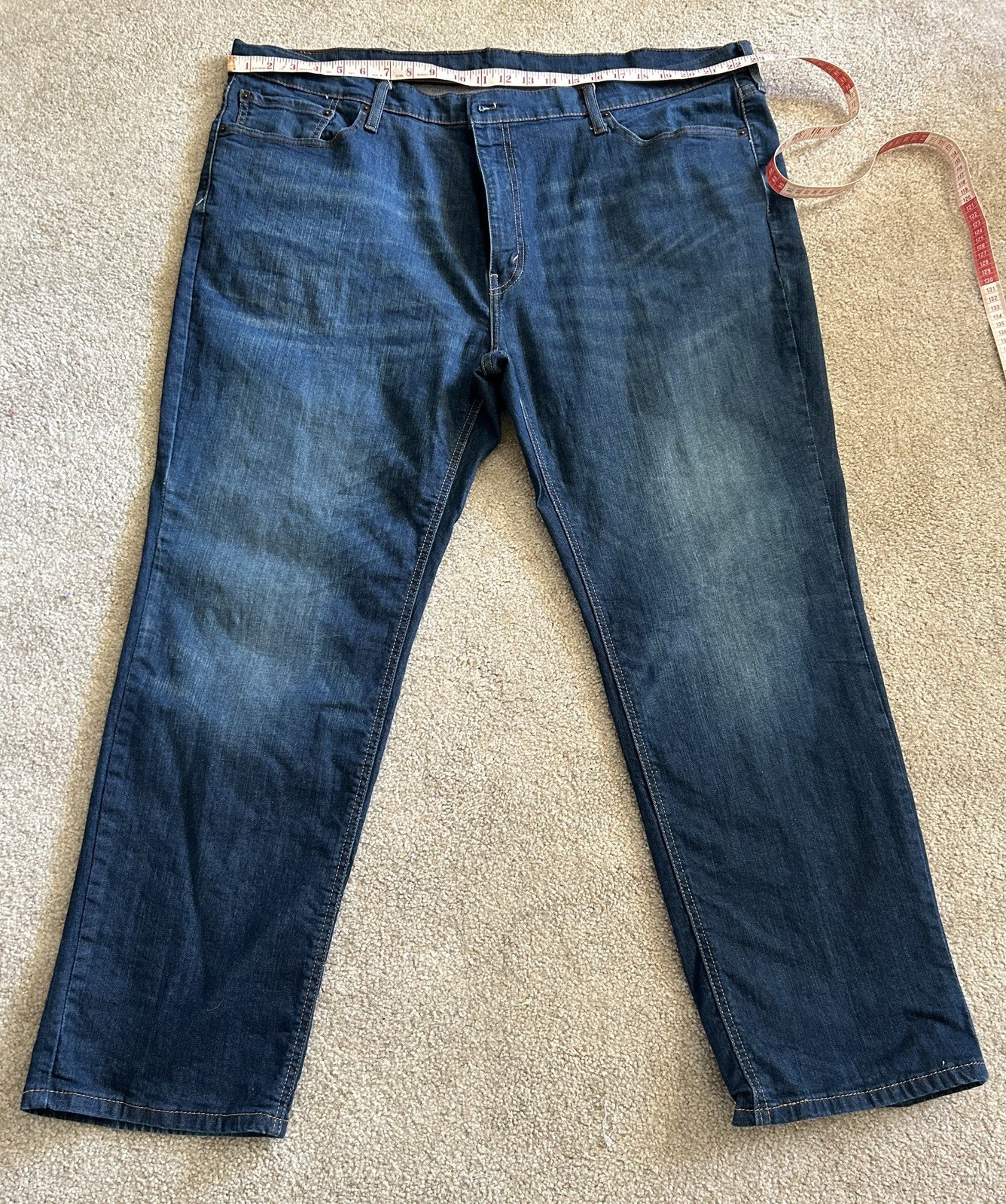 Levi’s 541 Men’s 48×32 Dark Wash Athletic Taper Fit Jeans Cotton 98% / Lycra 2%