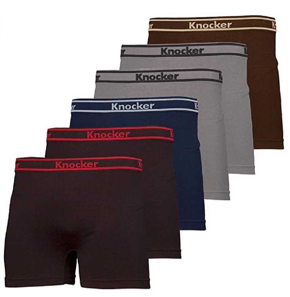 3, 6 Mens Microfiber Boxer Briefs Underwear Seamless Compression Knocker Lot