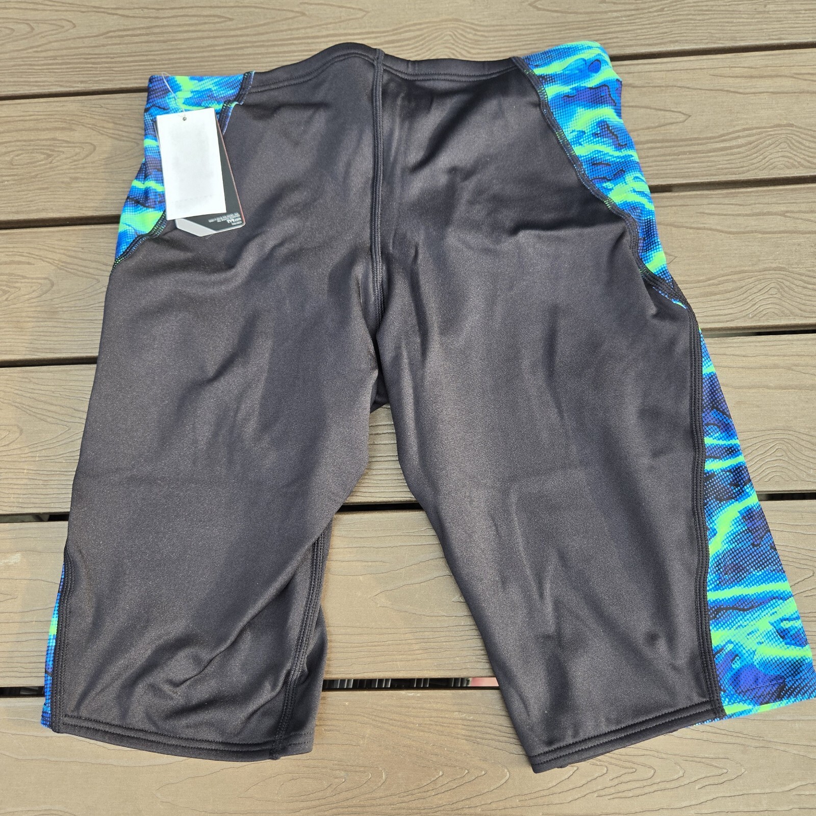TYR Durafast Elite Lambent Men’s Jammer Blue/Green Swimwear Swimsuit Size 32 New