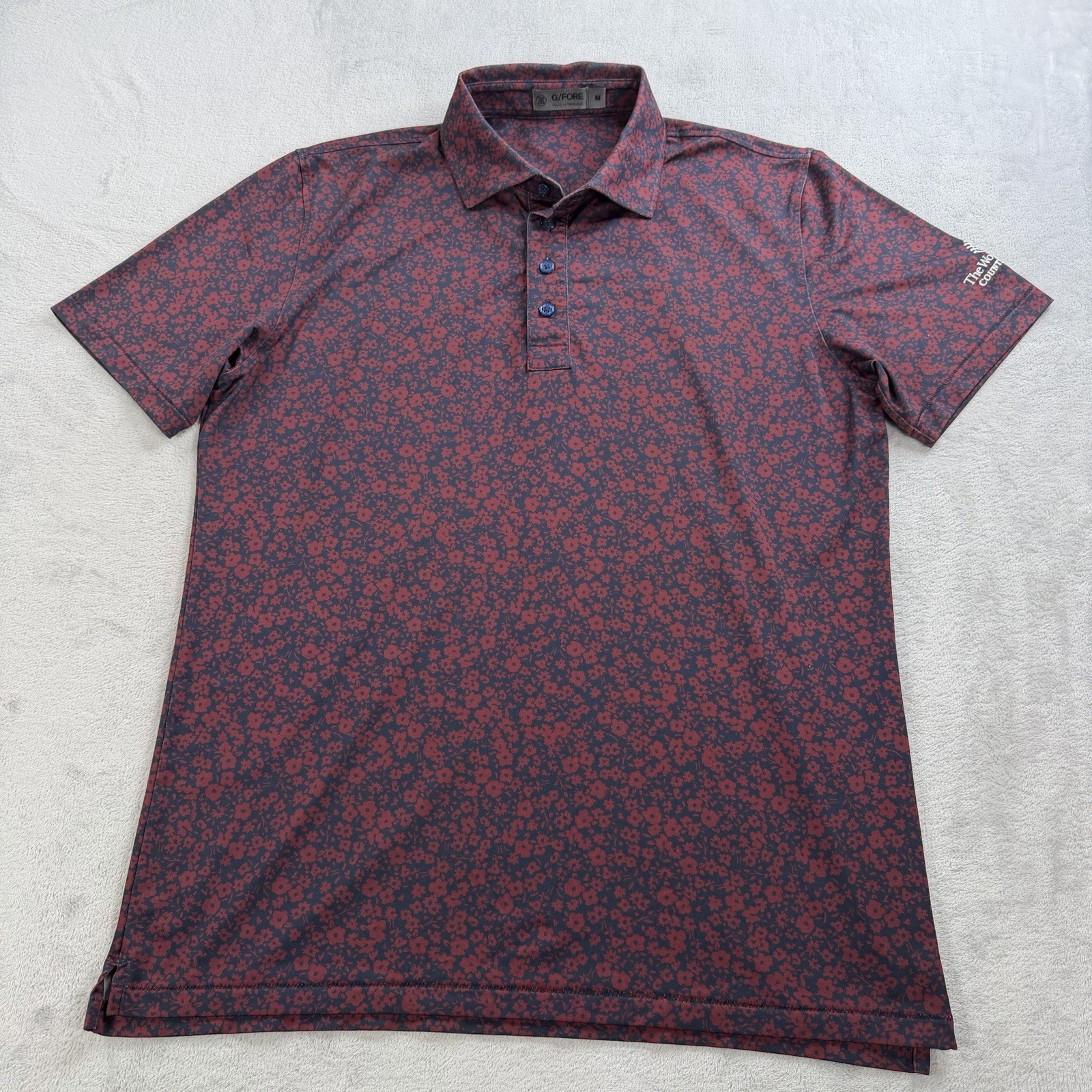 G/FORE Performance Golf Polo Men’s Medium All Over Floral Print Short Sleeve