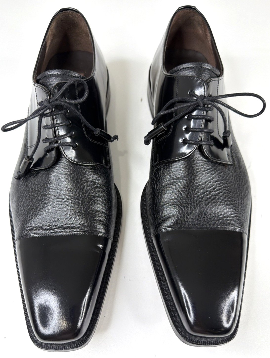 Mezlan Soka Lace-Up Oxford Black Leather Dress Shoes Cap Toe Men’s US M 13