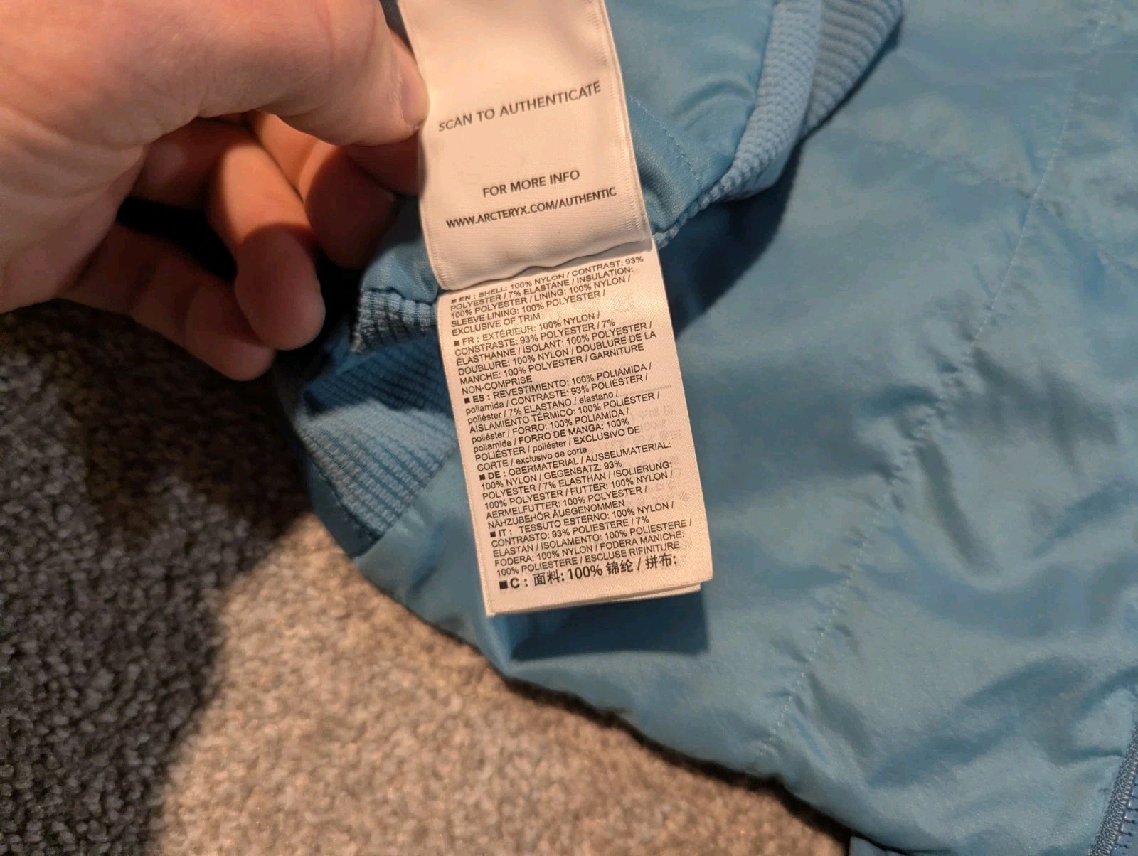 Arc’teryx Jacket Womens Medium Blue Atom SL Hoody Hooded Coat