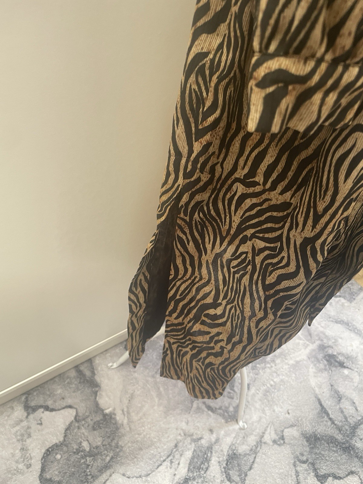 Nanushka Oasis Tiger Print Wrap Midi Dress Size S SS18 Animal BNWT Made Hungary