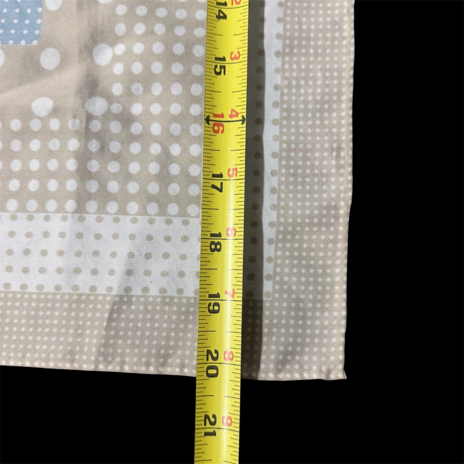 Vintage Polka Dot Square Scarf Tan Blue Lightweight Retro Chic 20×20 Inches