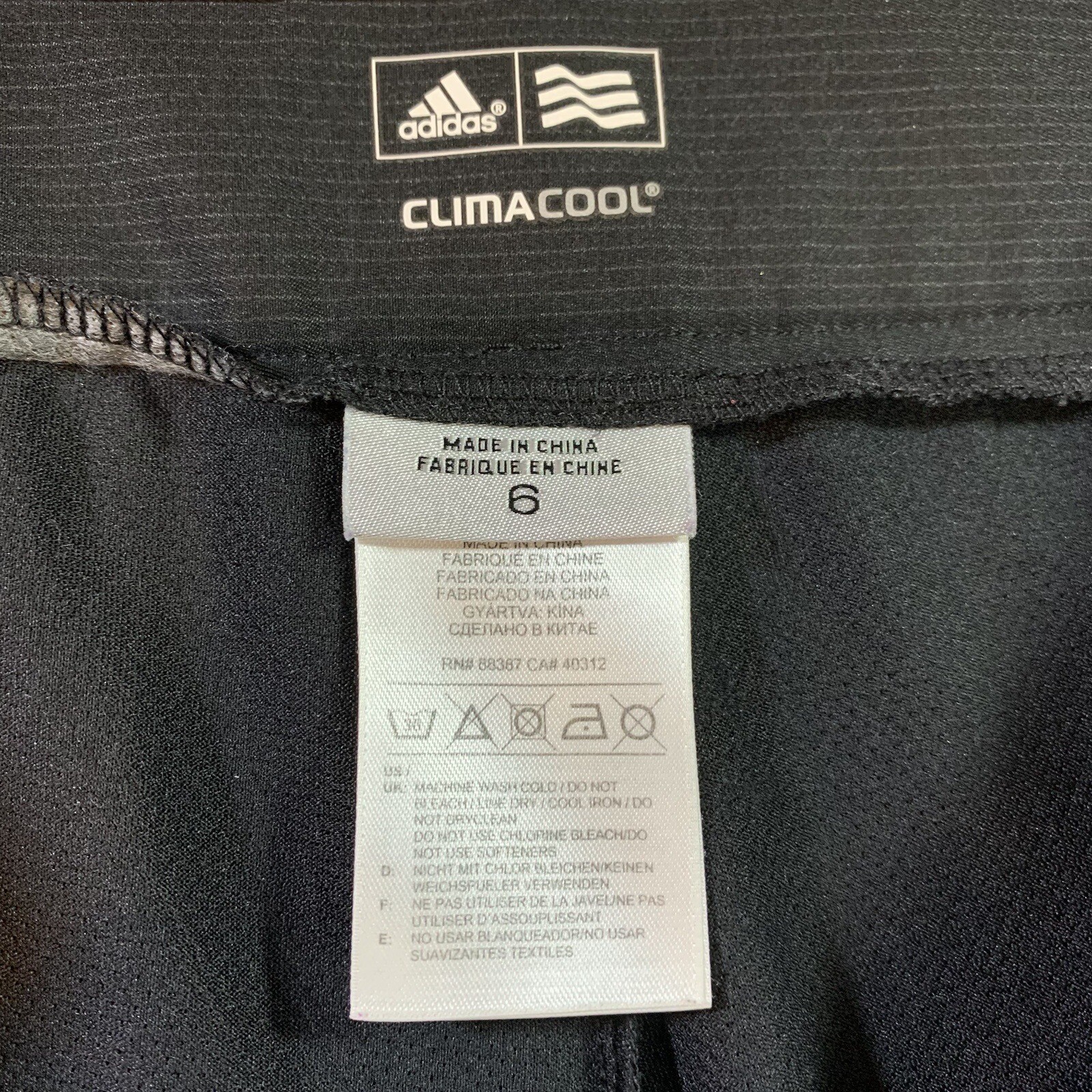 Adidas Golf Tennis ClimaCool Black Pinstripe Skort Skirt Women’s 6 Pockets