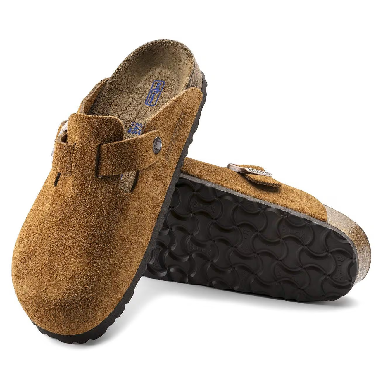 Birkenstock Boston Soft Footbed Suede Leather Clog Mink Unisex EU 37-45