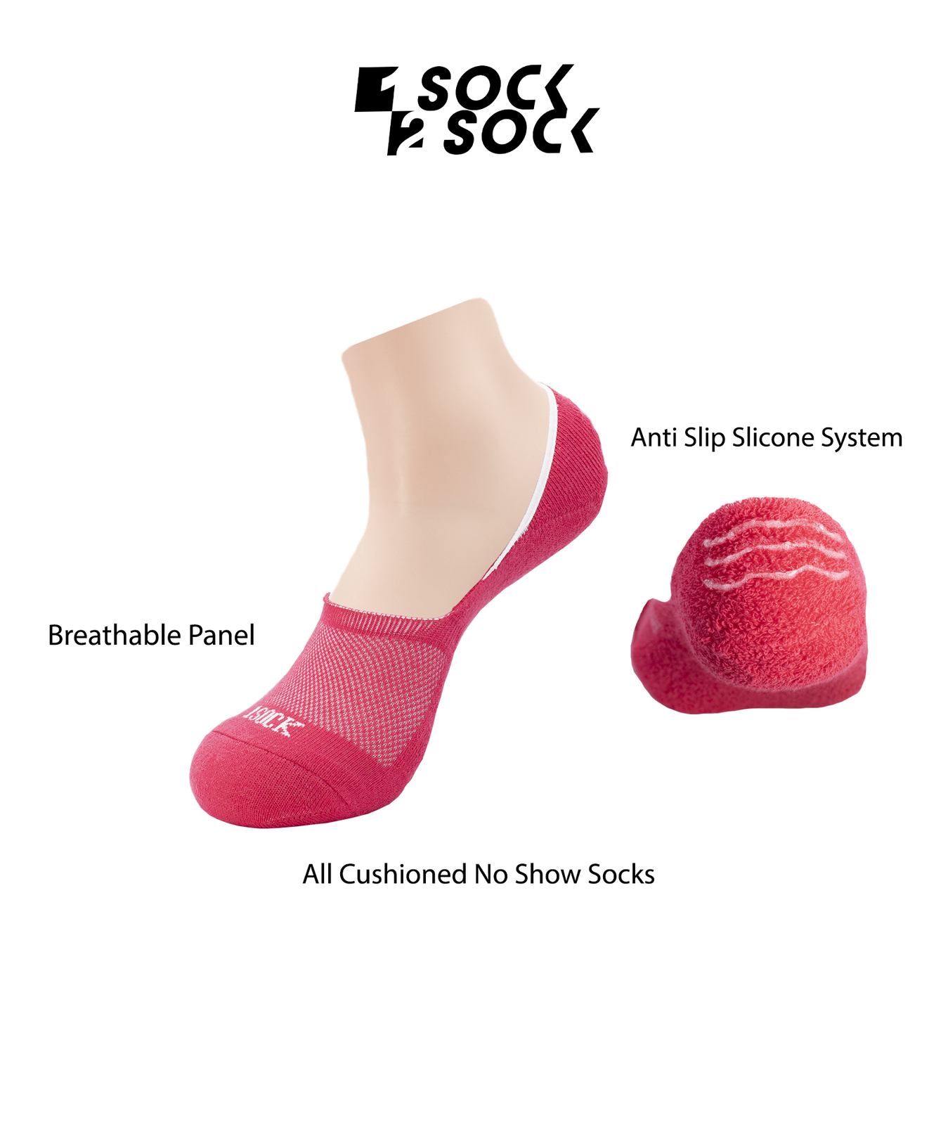 7 Pack Womens Cotton No Show Socks Cushion Sole Non-Slip Band Liners