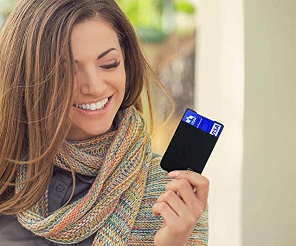 Modern Carry Elastic Minimal Card Holder, Minimalist Wallet Assorted Colors