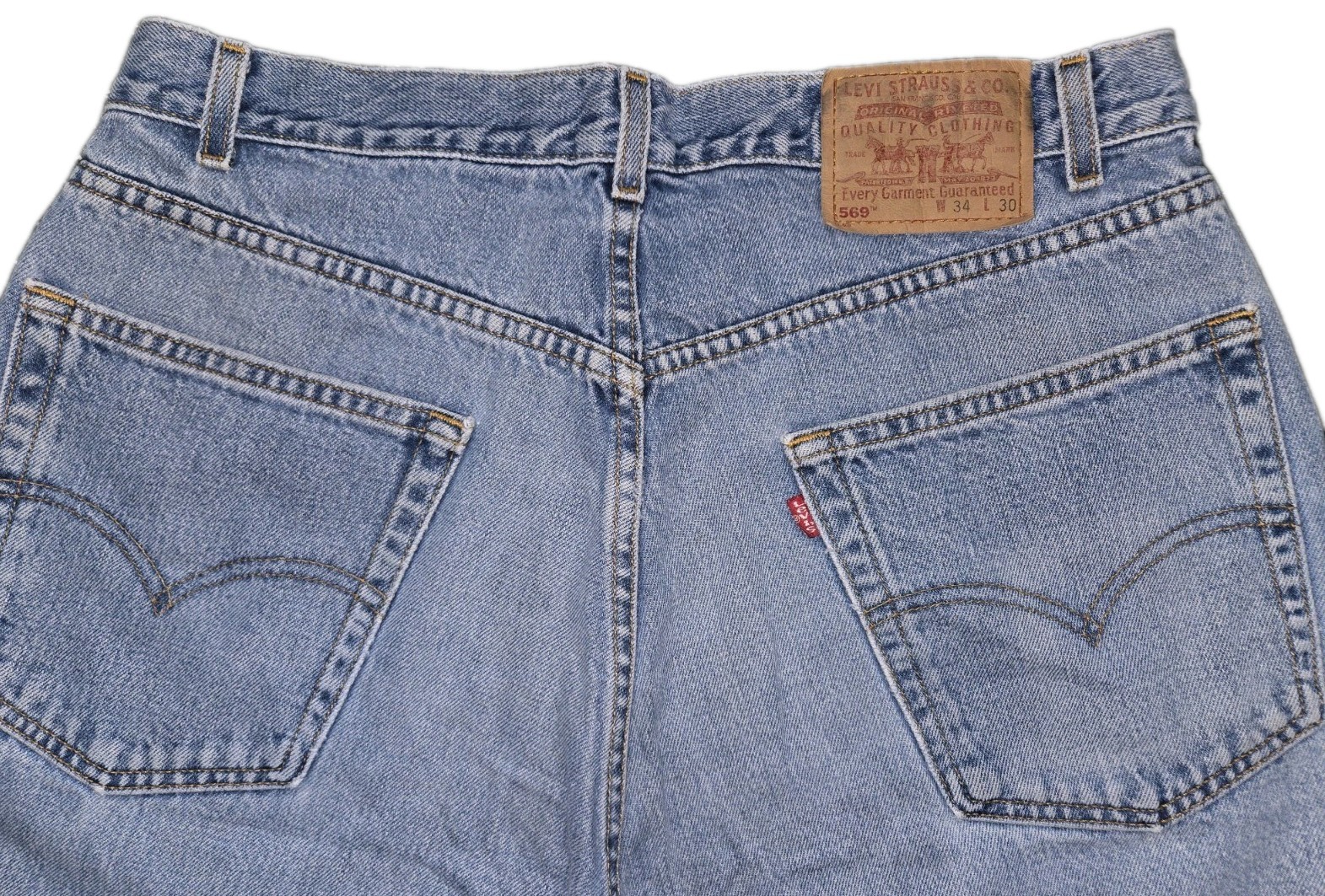 Vintage Levi’s 569 Men’s Relaxed Straight Jeans 34×30 Blue Jeans August 2000