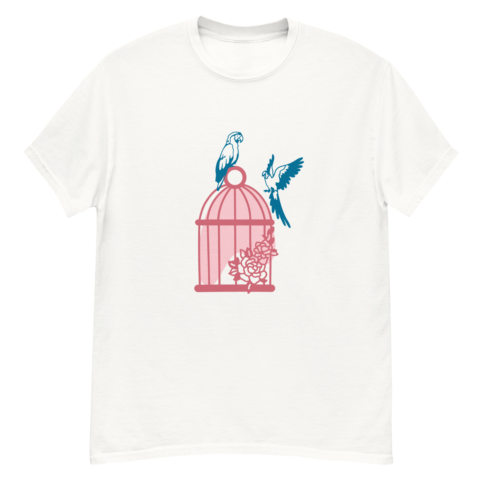 Freedom Blooms Birdcage T-Shirt Mens S-2XL