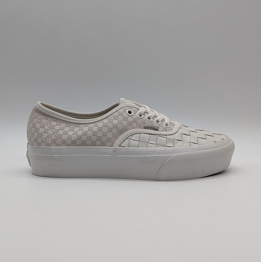 Vans – Authentic Platform 2.0 – Size 8M/9.5W – White Leather / Blanc De Blanc