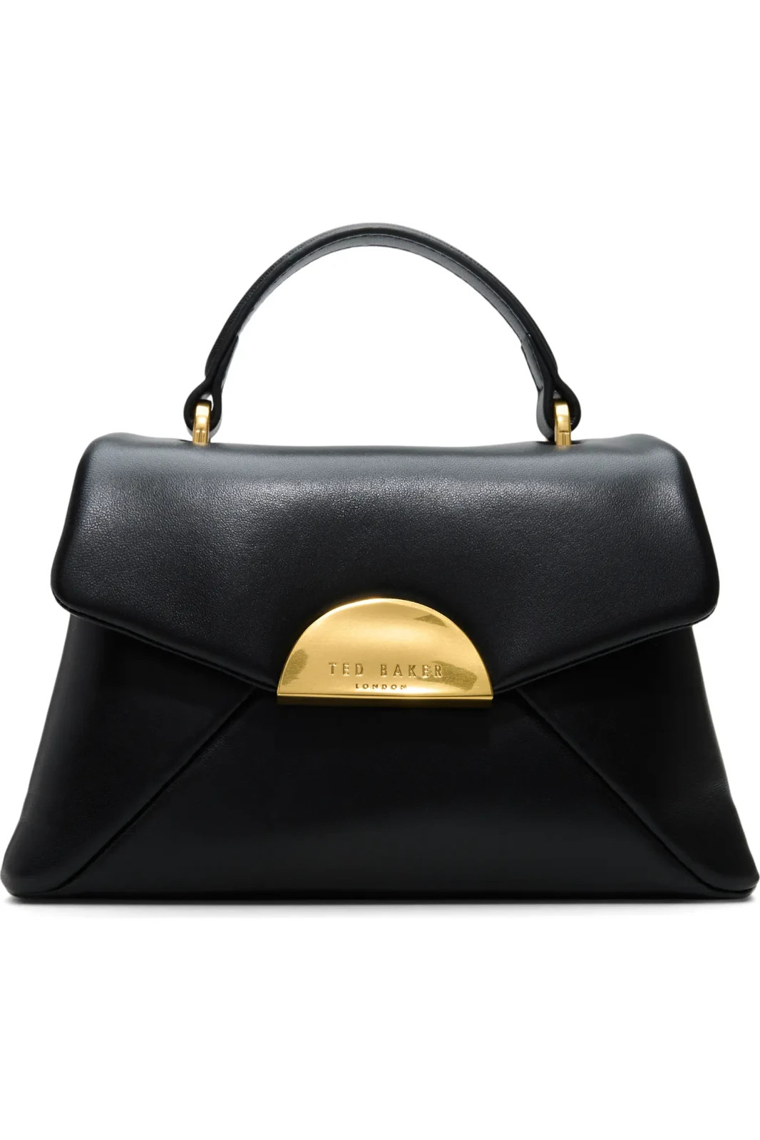 Ted Baker London Poppy Moon Black Leather Top Handle Bag NWT