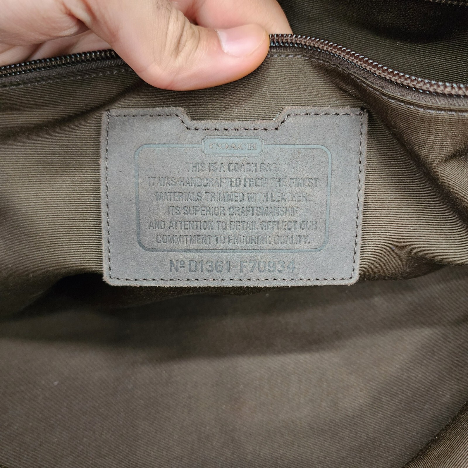 COACH Camden Brown Plaid Fatigue Canvas Tatersall Tote Weekend Travel Bag