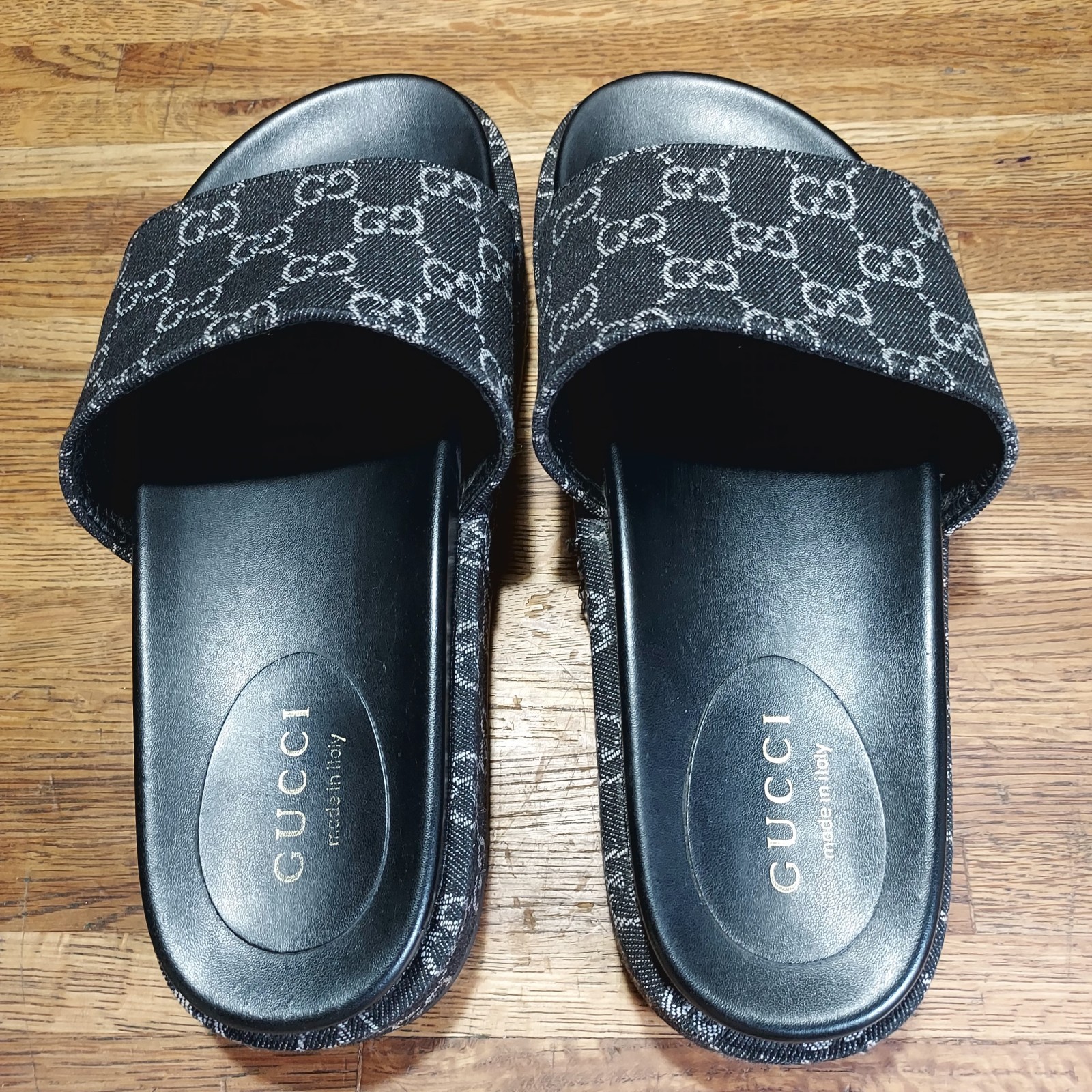 Gucci Angelina GG Monogram Platform Slides Size 39/US 9