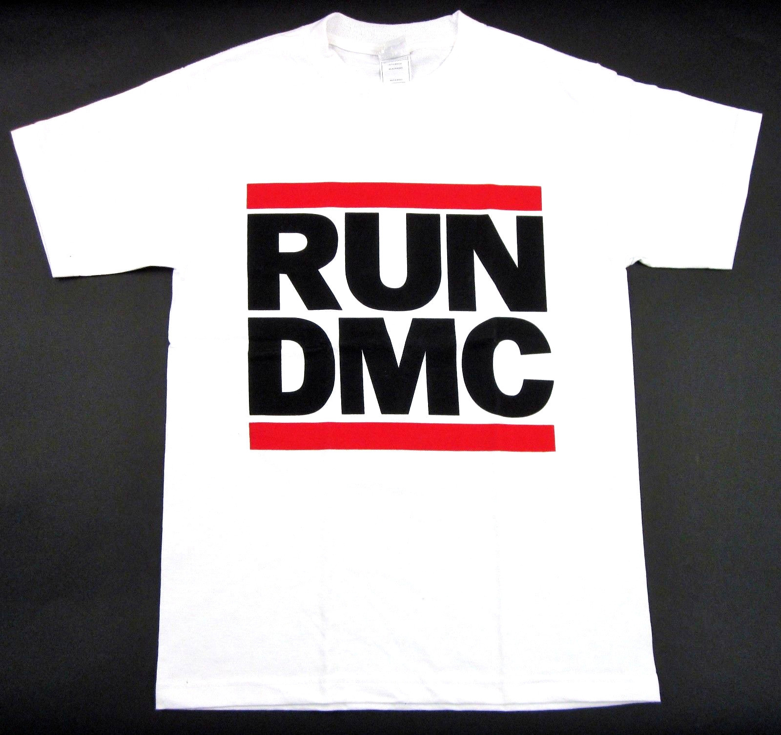 RUN DMC JAM MASTER JAY T-shirt Retro Logo Hip Hop Rap Rock White Men’s New