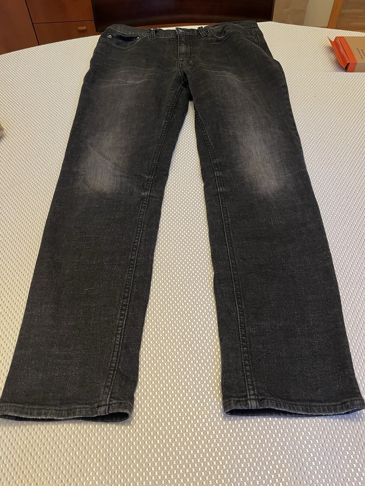 Goodfellow & Co Total Flex Men’s Slim Black Dark Wash Denim 5-Pocket 32×30
