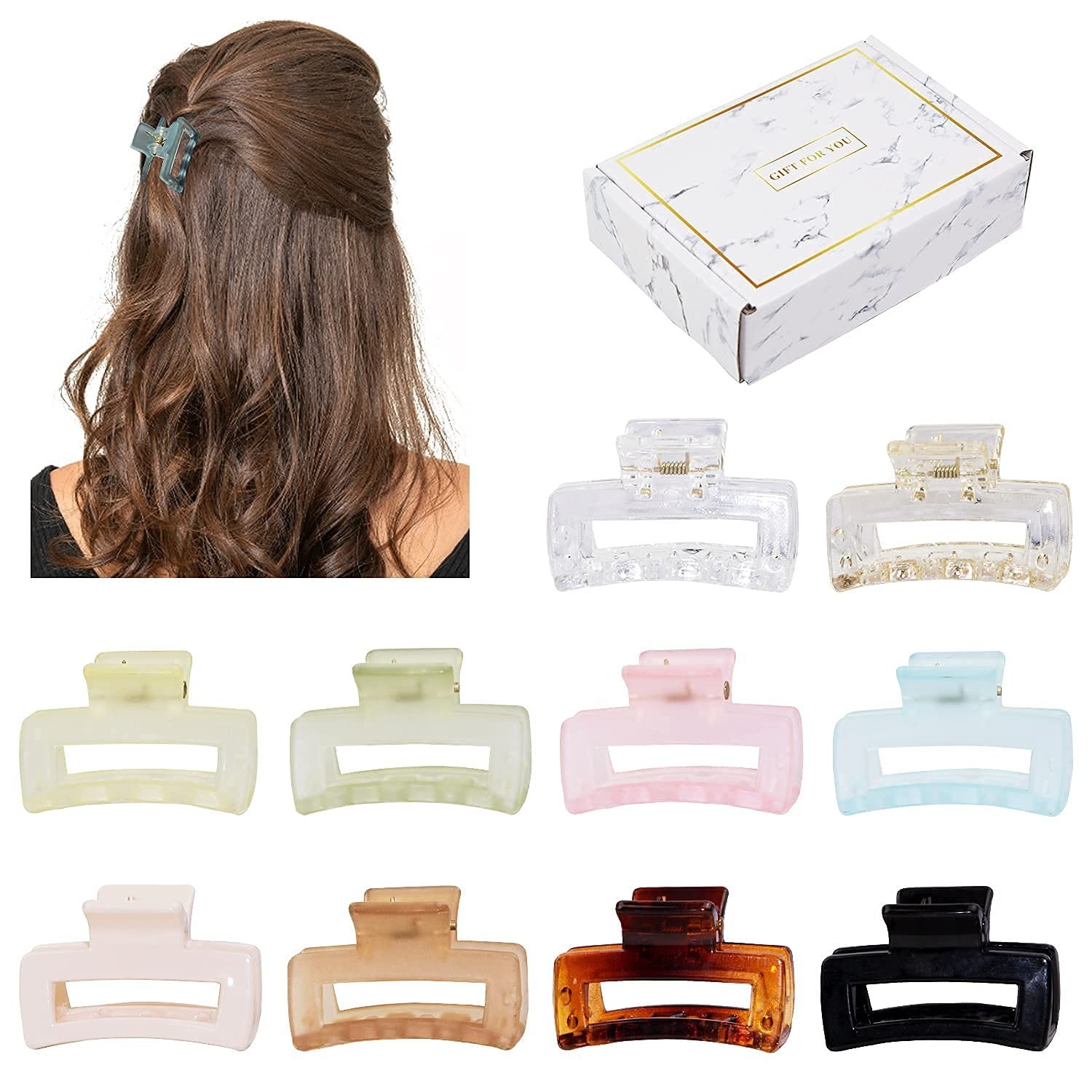 Small Tiny Claw Hair Clips for Women Girls for Thin/Medium Thick Hair, 1.5 Inch