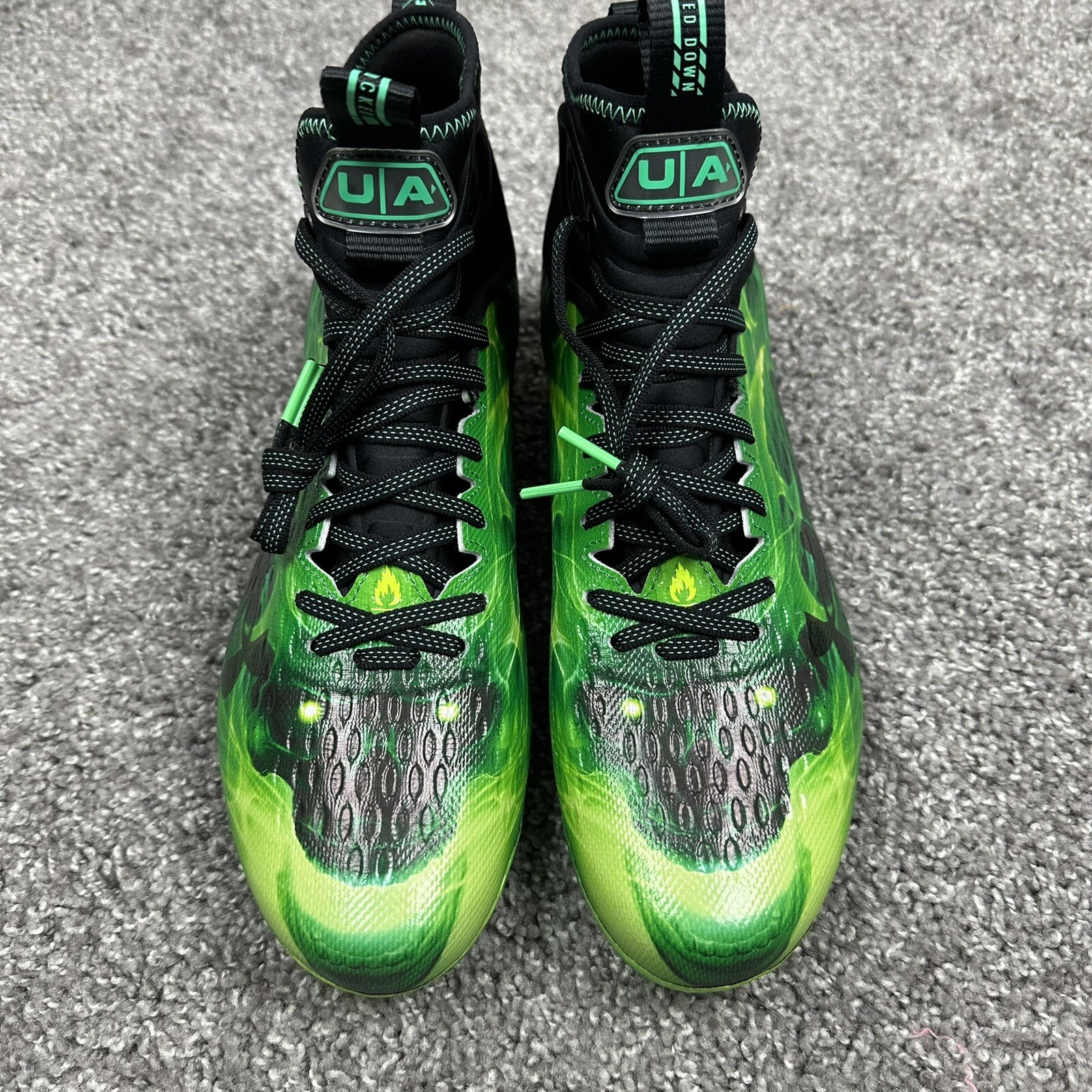 Under Armour UA Spotlight Lux MC LE Slime Green Mens Football Cleats Size 11.5