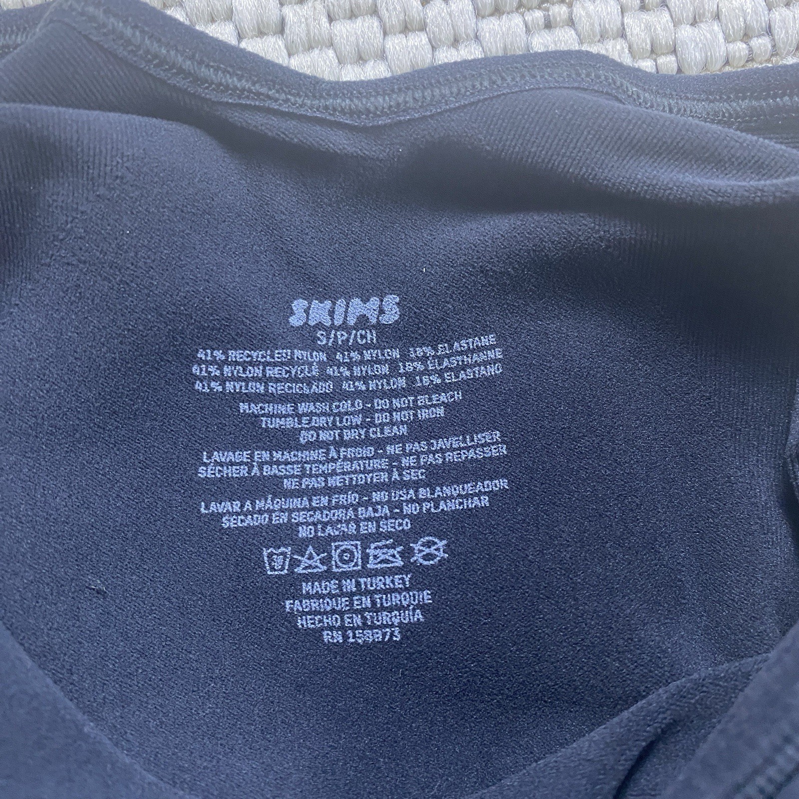 Skims Women’s Seamless Sculpt Mid-Thigh Bodysuit Black Sz:S Onyx NWT