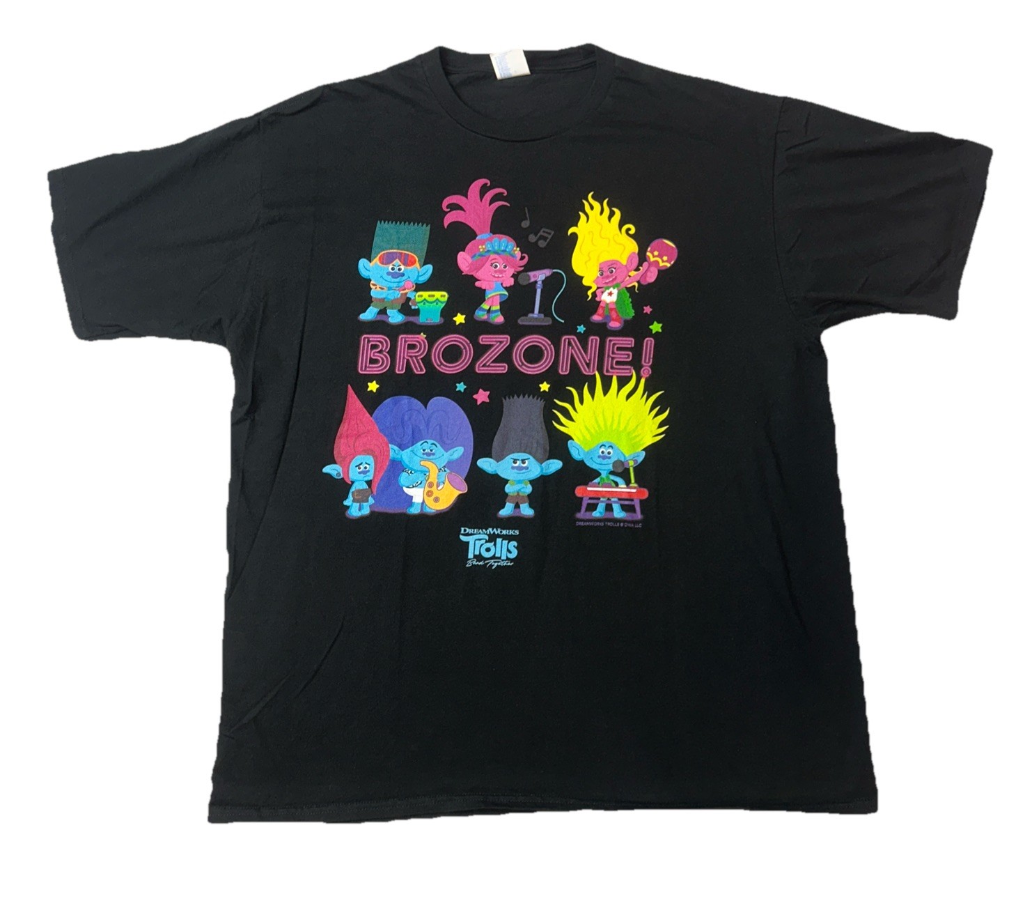 Trolls Band Together T Shirt Movie promo Dreamworks Brozone Tour Tee Men’s XL