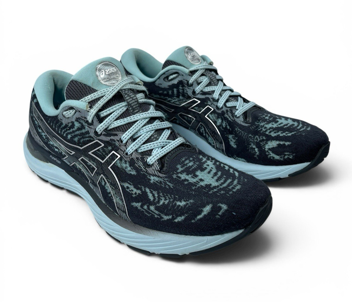 ASICS Gel Cumulus 23 Gray & Teal Sneakers Running Shoes Women Size 9.5