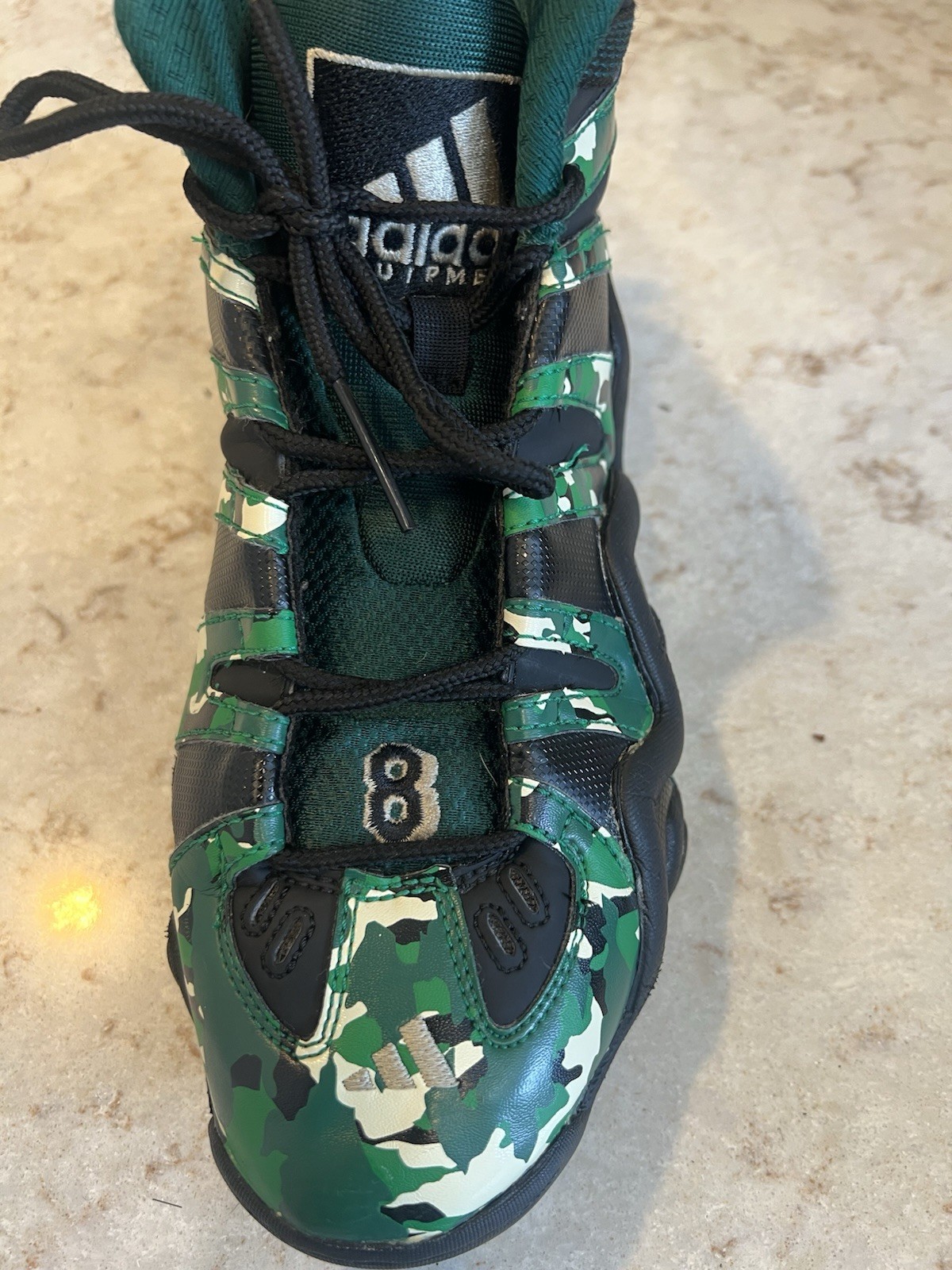 Adidas Crazy 8 Shoes Mens Size 11.5 Camo Green Basketball Sneakers Kobe G59054
