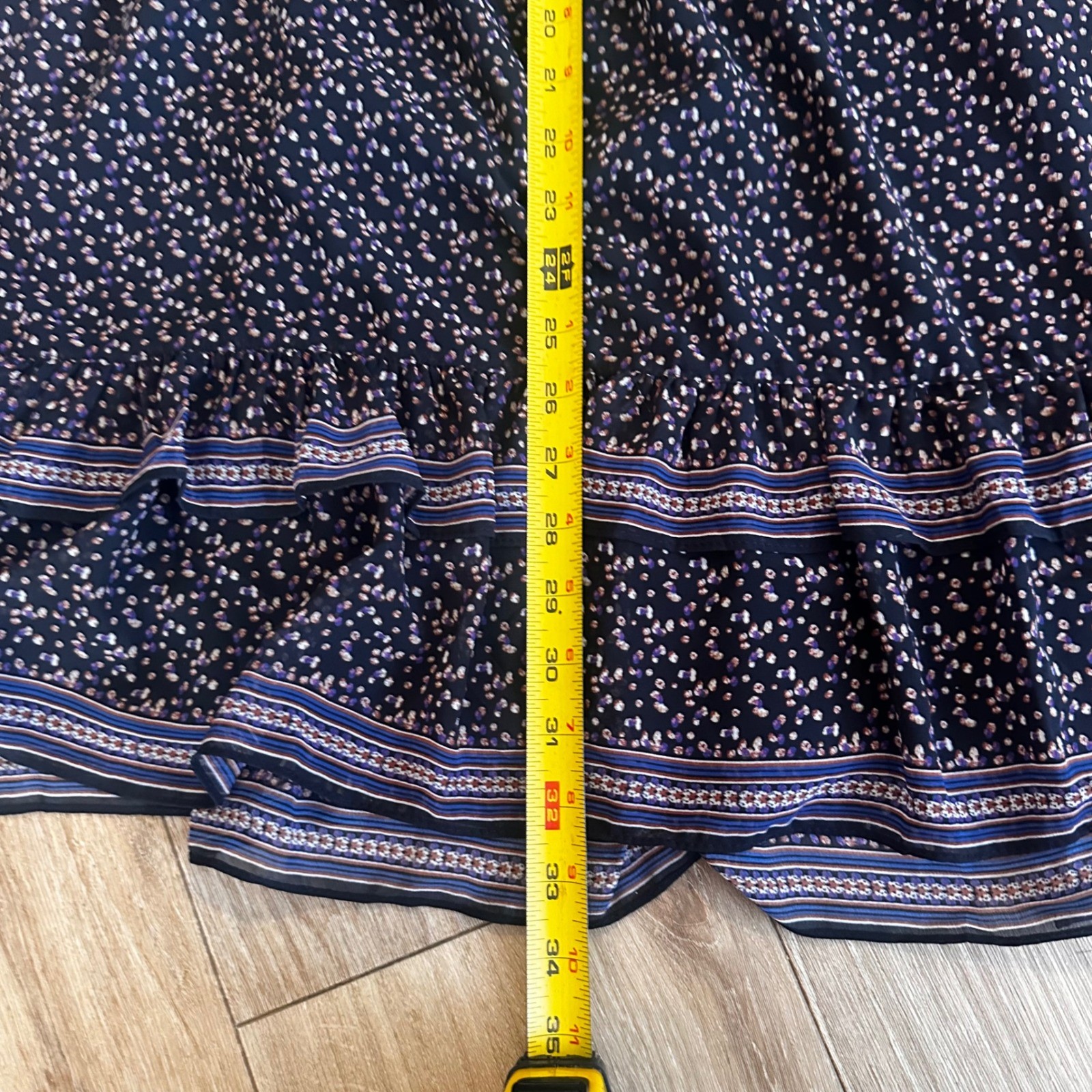Max Studio London V-Neck Mini Dress Black Purple Dot Print 3901Y62 Size S NEW