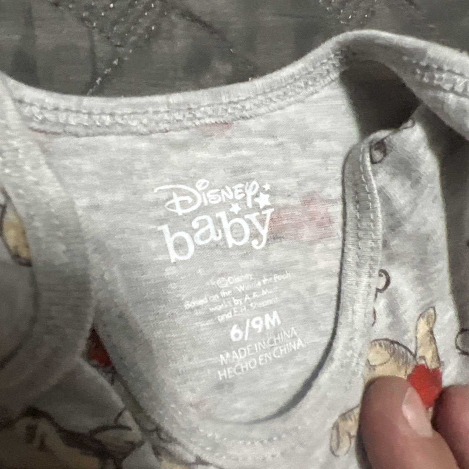 Disney Baby Winnie the Pooh Romper Set Of 2 6-9 Months