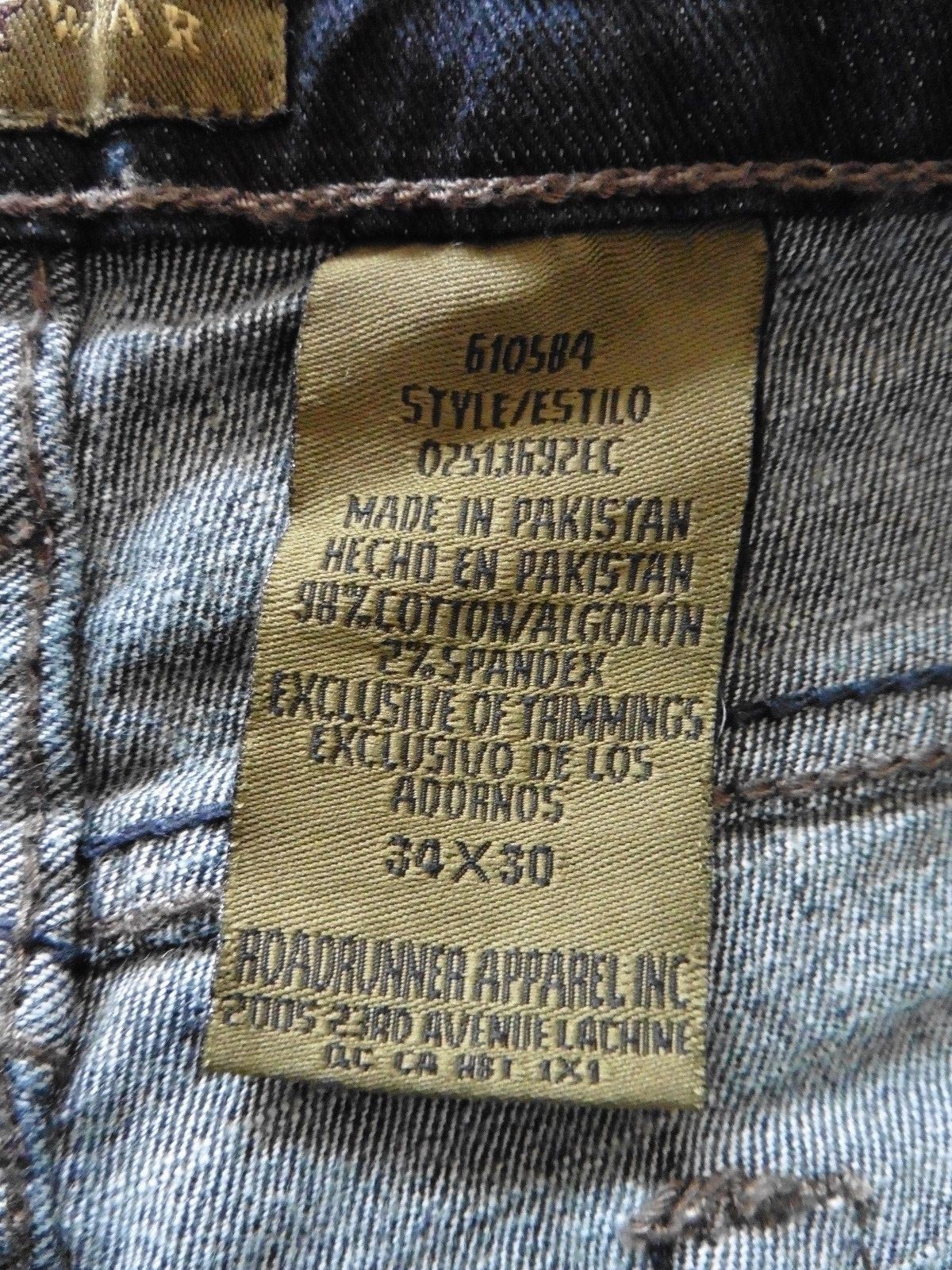Urban Star men’s jeans – relaxed fit – straight – 34 x 30 – midnight blue – NEW!