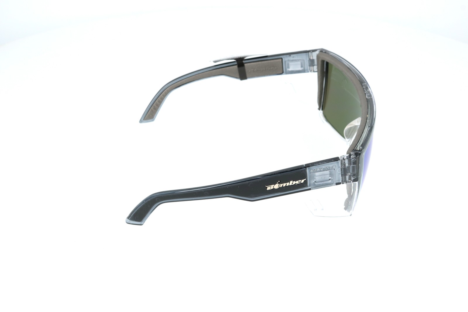 Bomber Buzz Bomb Safety Glasses Black Bz104-gm Mirror Sunglasses 145-0-157