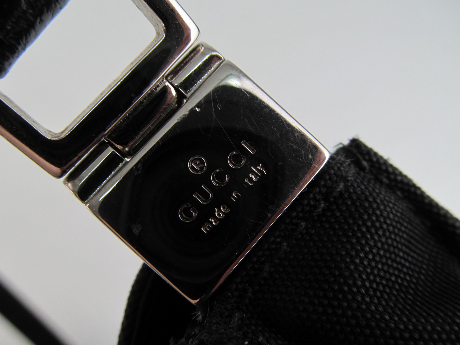 Gucci Jackie Black Canvas Small Shoulder Bag 0013734 001998 Vintage