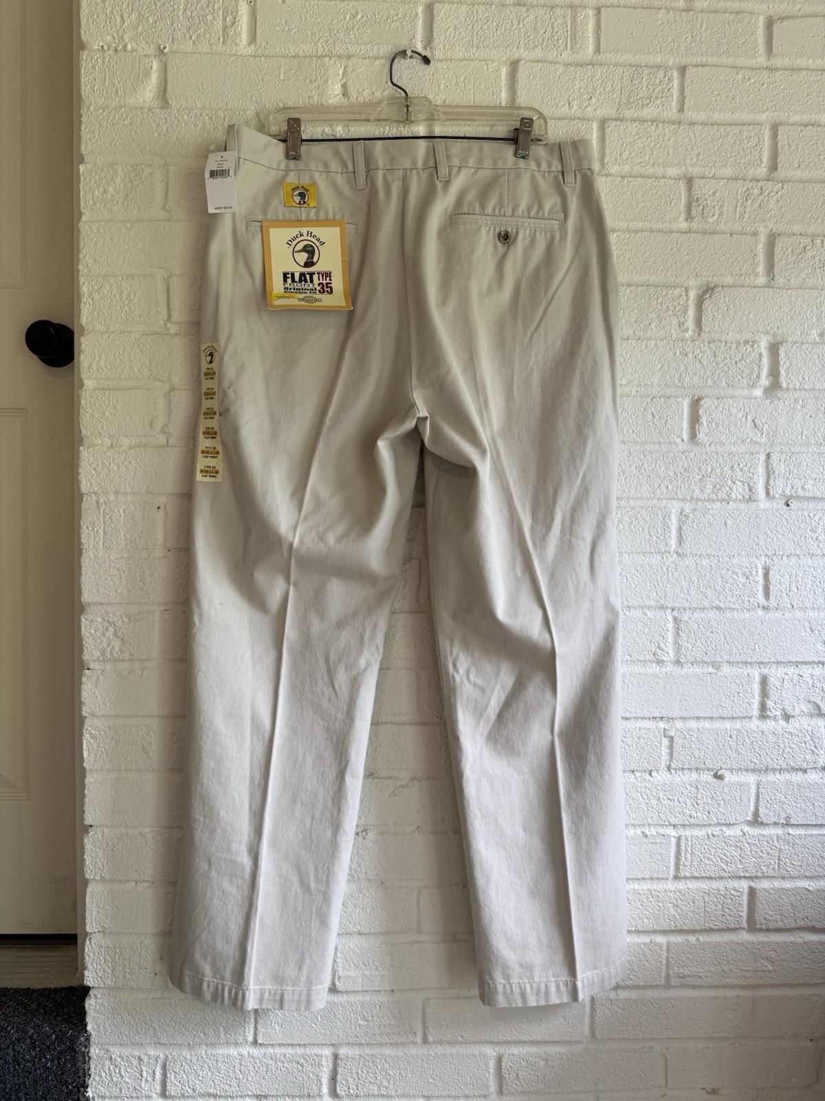 NWT Duck Head Flat Front Type 35 Original Fit Classic Khaki Pants 38×30