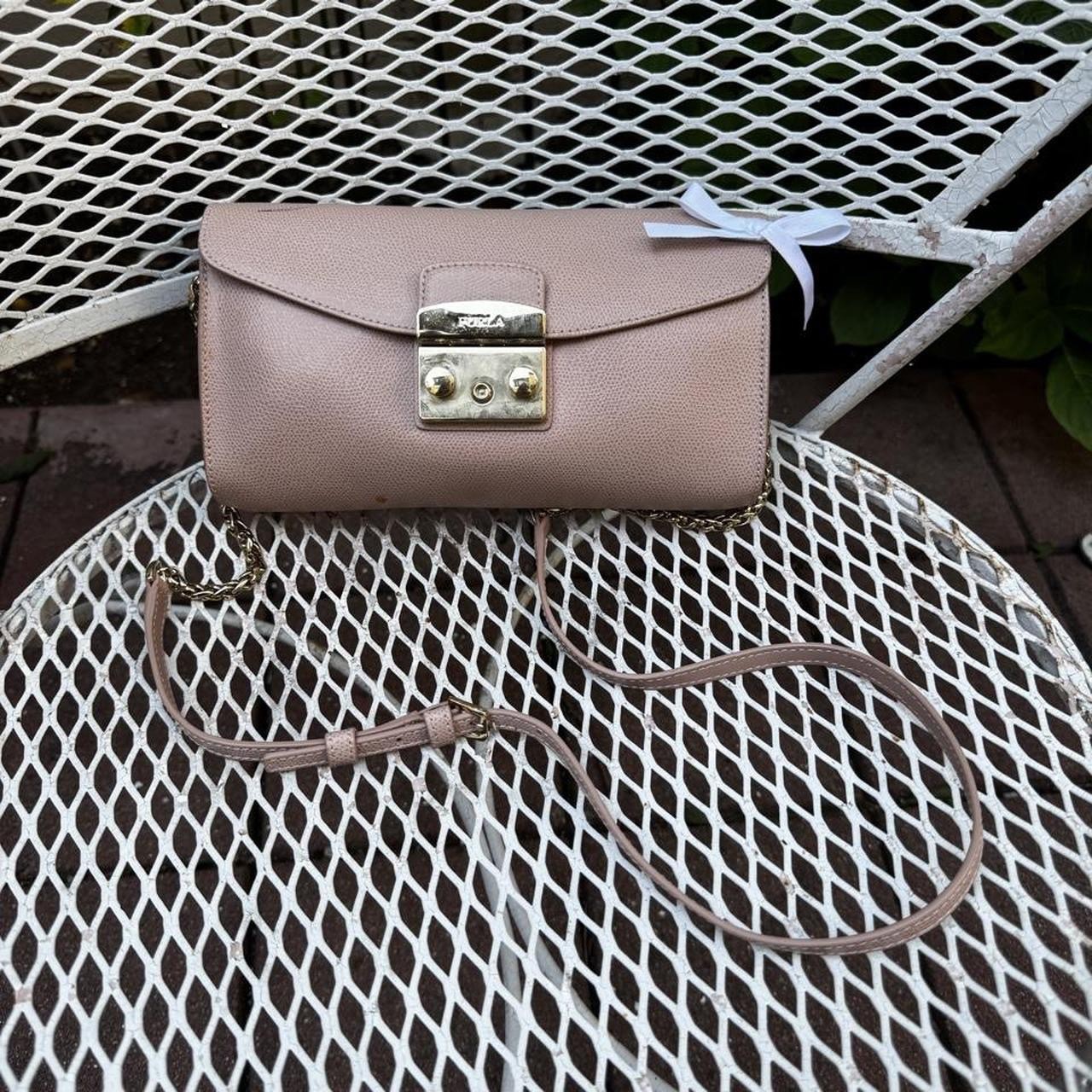 Blush Pink & Gold Furla Crossbody Bag