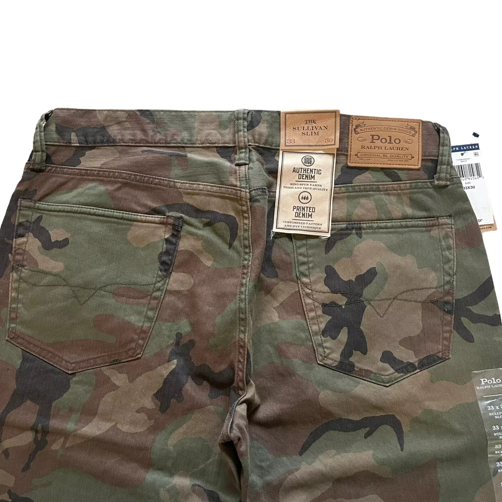 Polo Ralph Lauren Men’s Sullivan Slim Straight Camouflage Stretch Denim Jeans