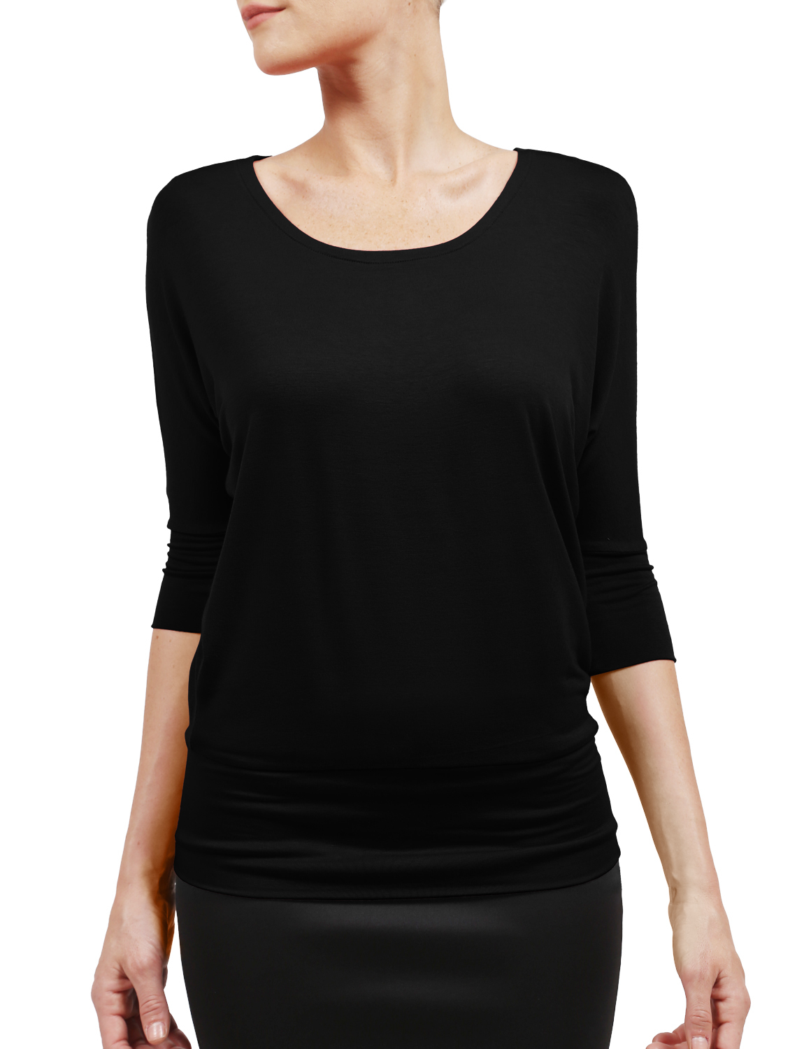 NE PEOPLE Womens Super Soft 3/4 Sleeve Batwing Dolman Top With Stretch NEWT228